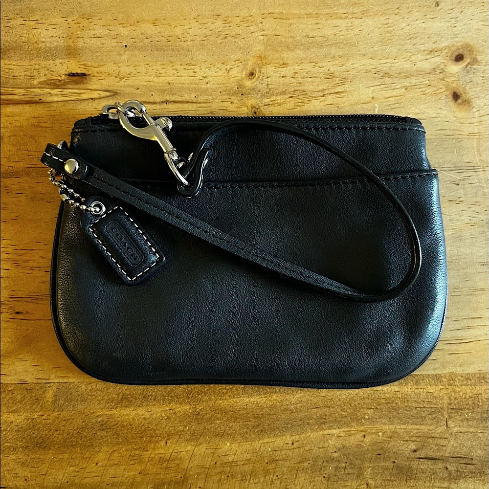 Coach Black Leather Wristlet - Great Condition